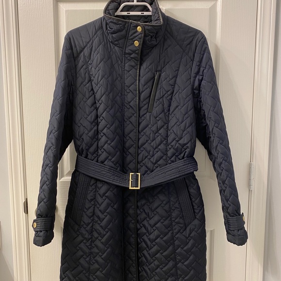 Cole Haan Signature Quilted Zip Front Coat - Picture 2 of 9